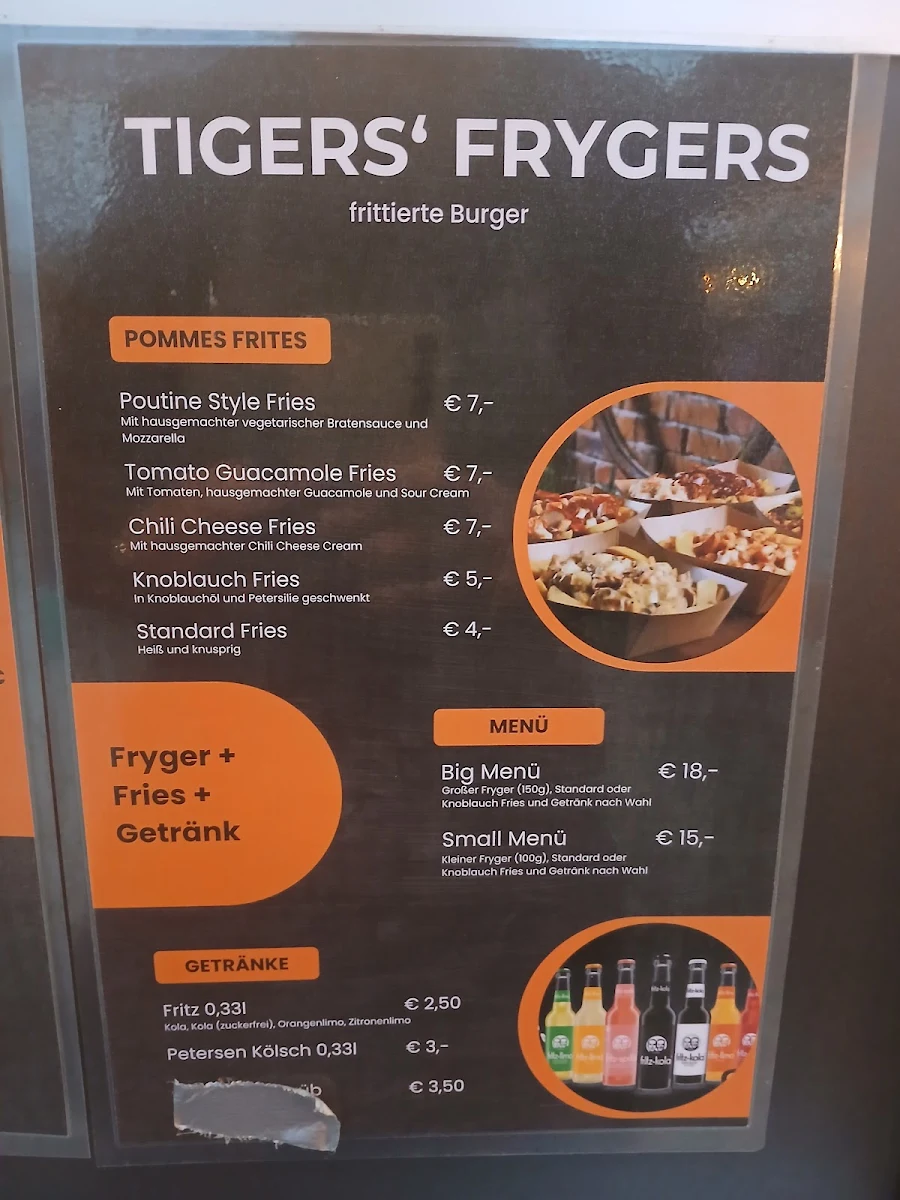 Speisekarte, Tigers' Frygers