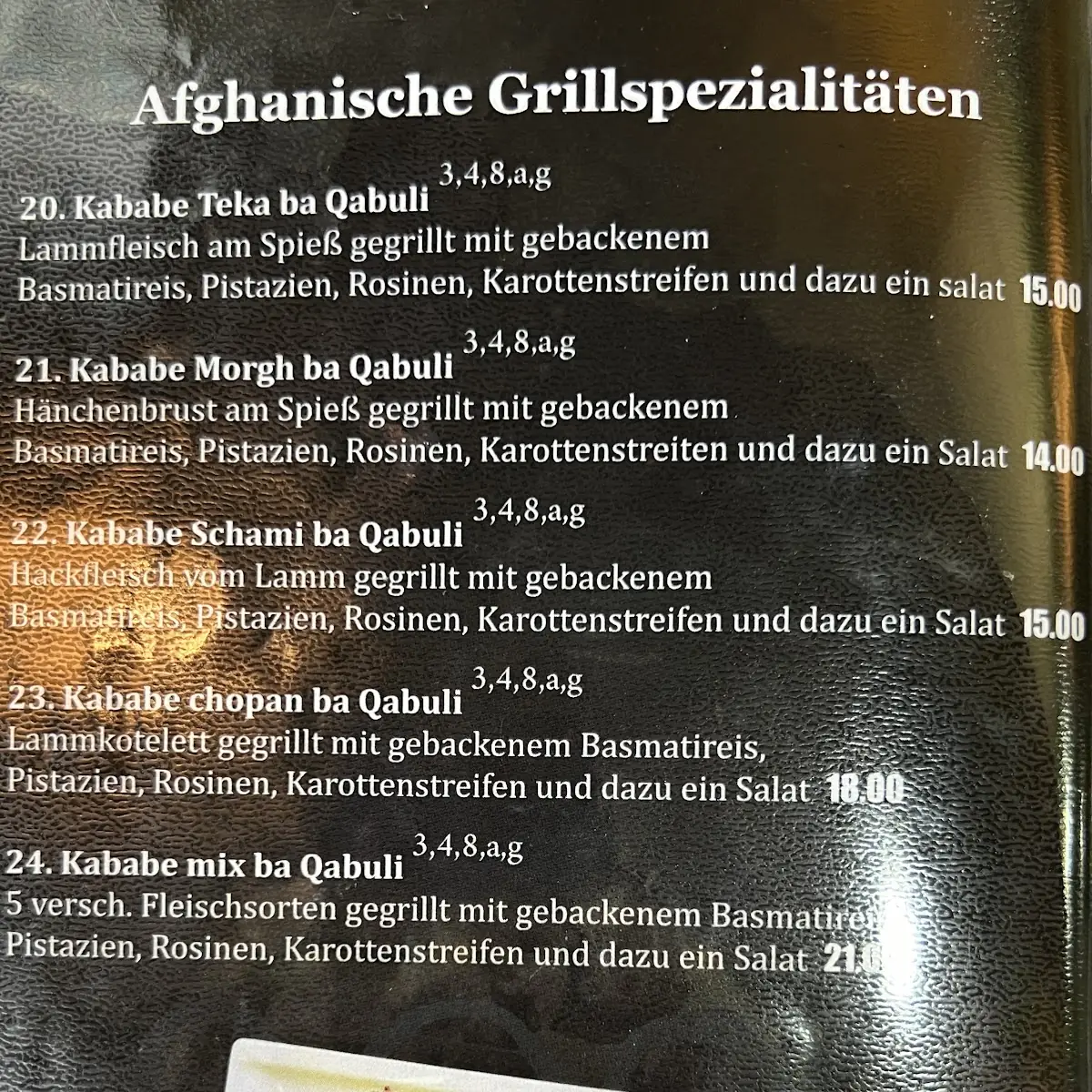 Speisekarte photo 2