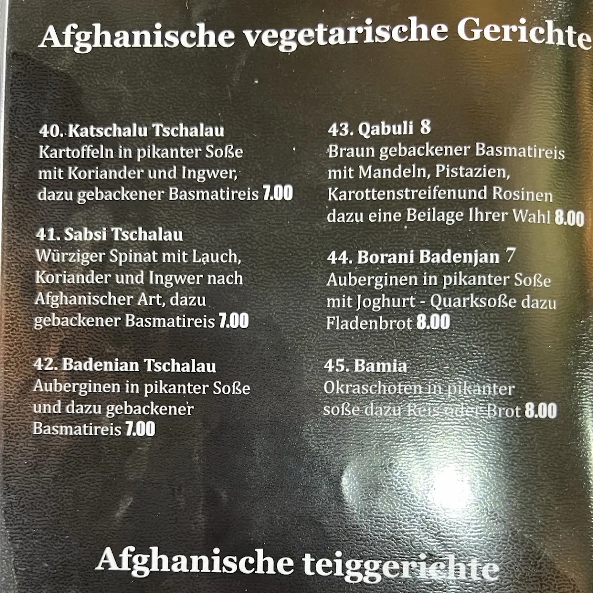 Speisekarte photo 5
