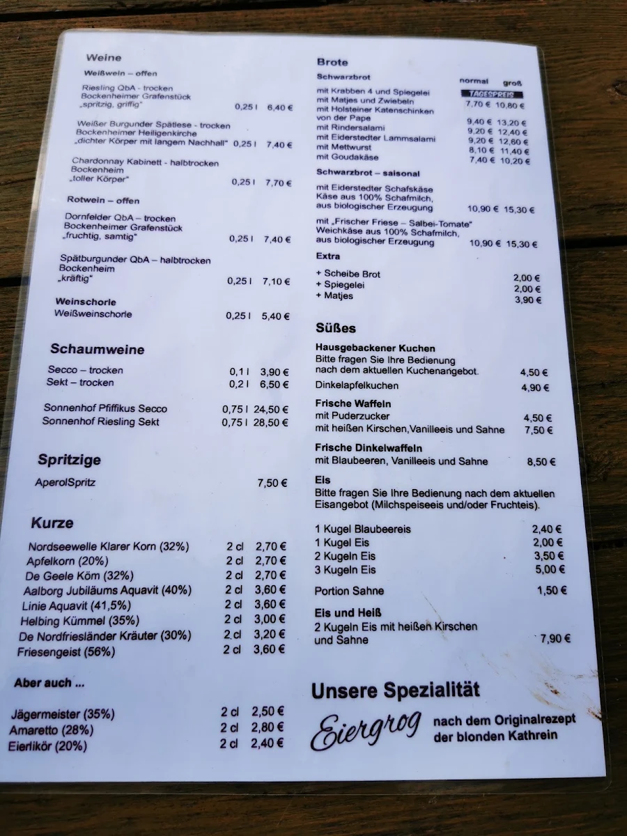 Speisekarte photo 2