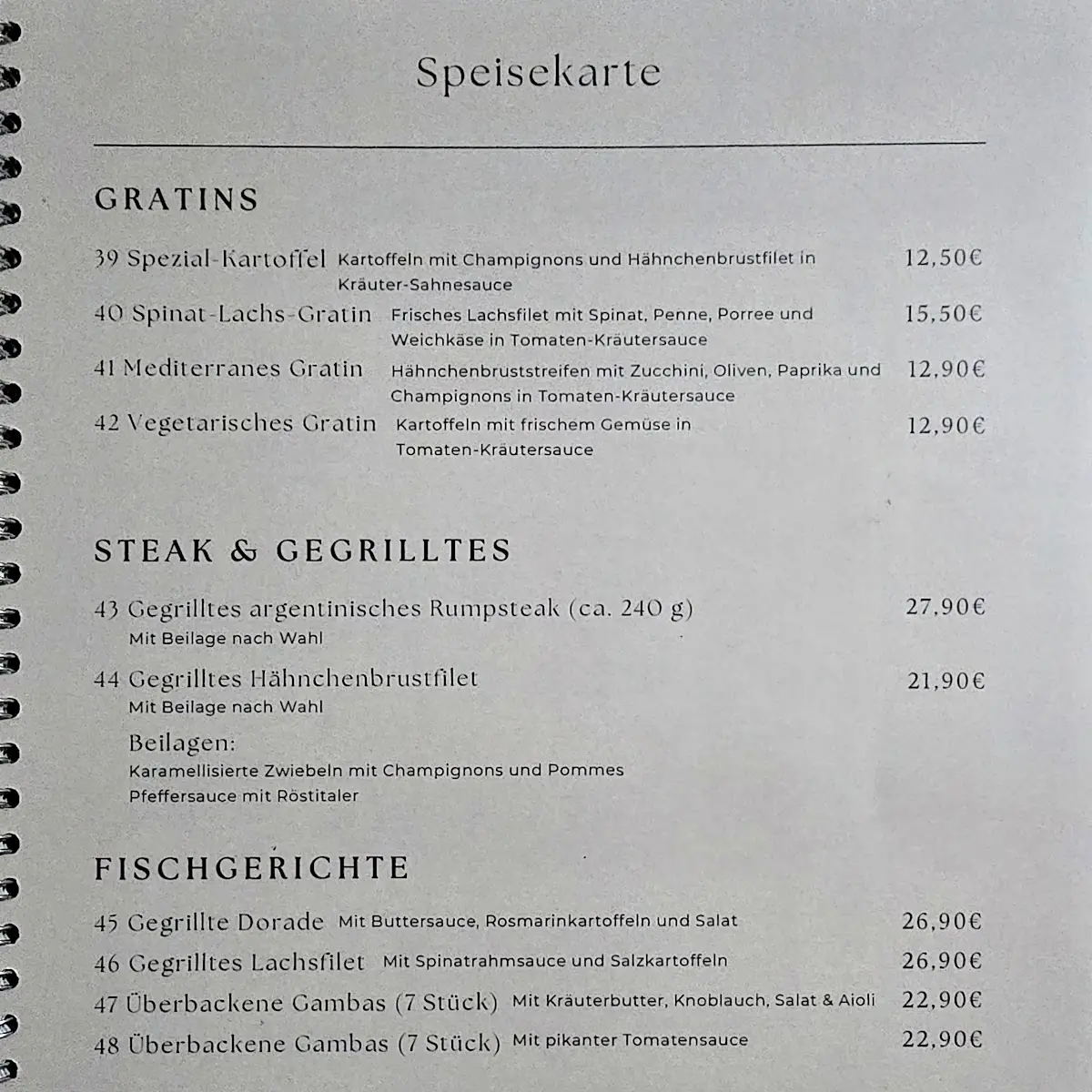 Speisekarte photo 2
