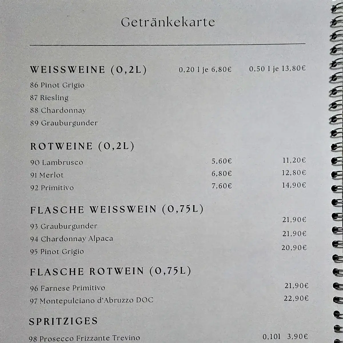 Speisekarte photo 5