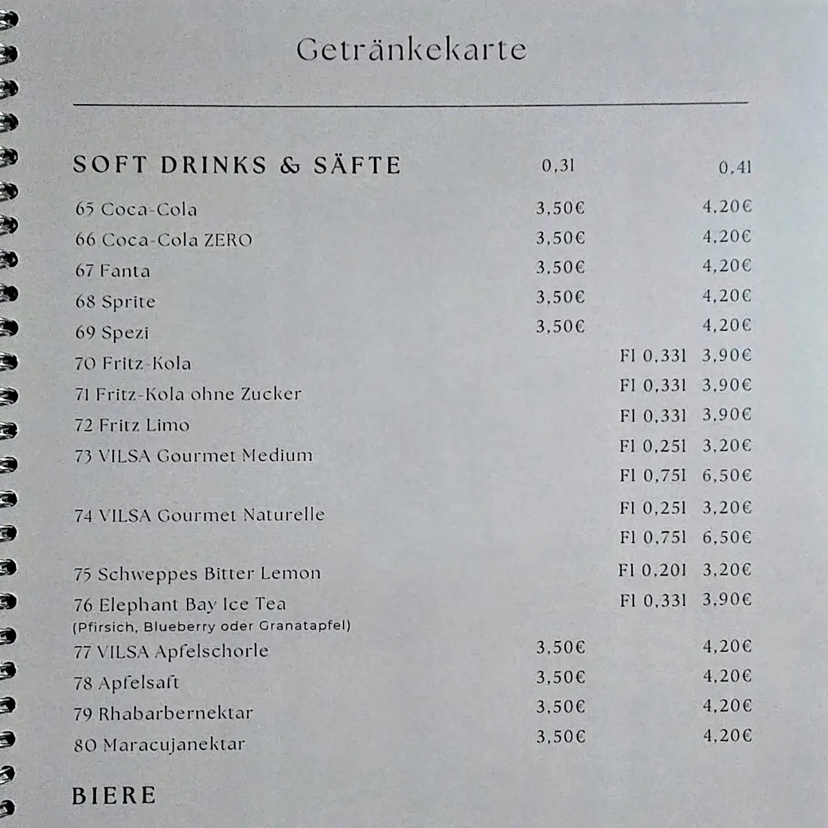 Speisekarte photo 9