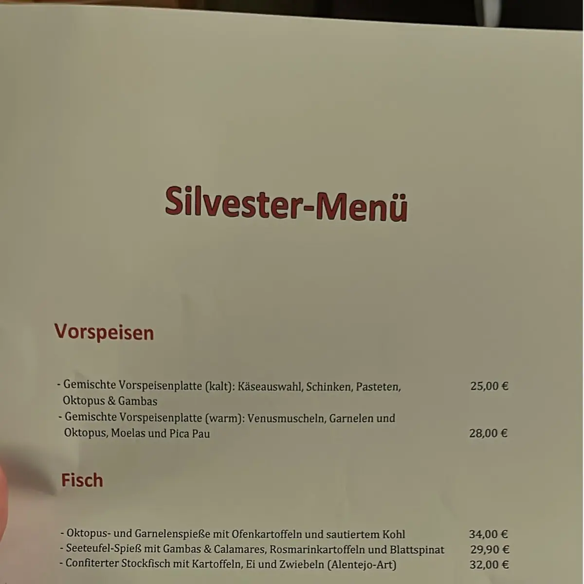 Speisekarte photo 1
