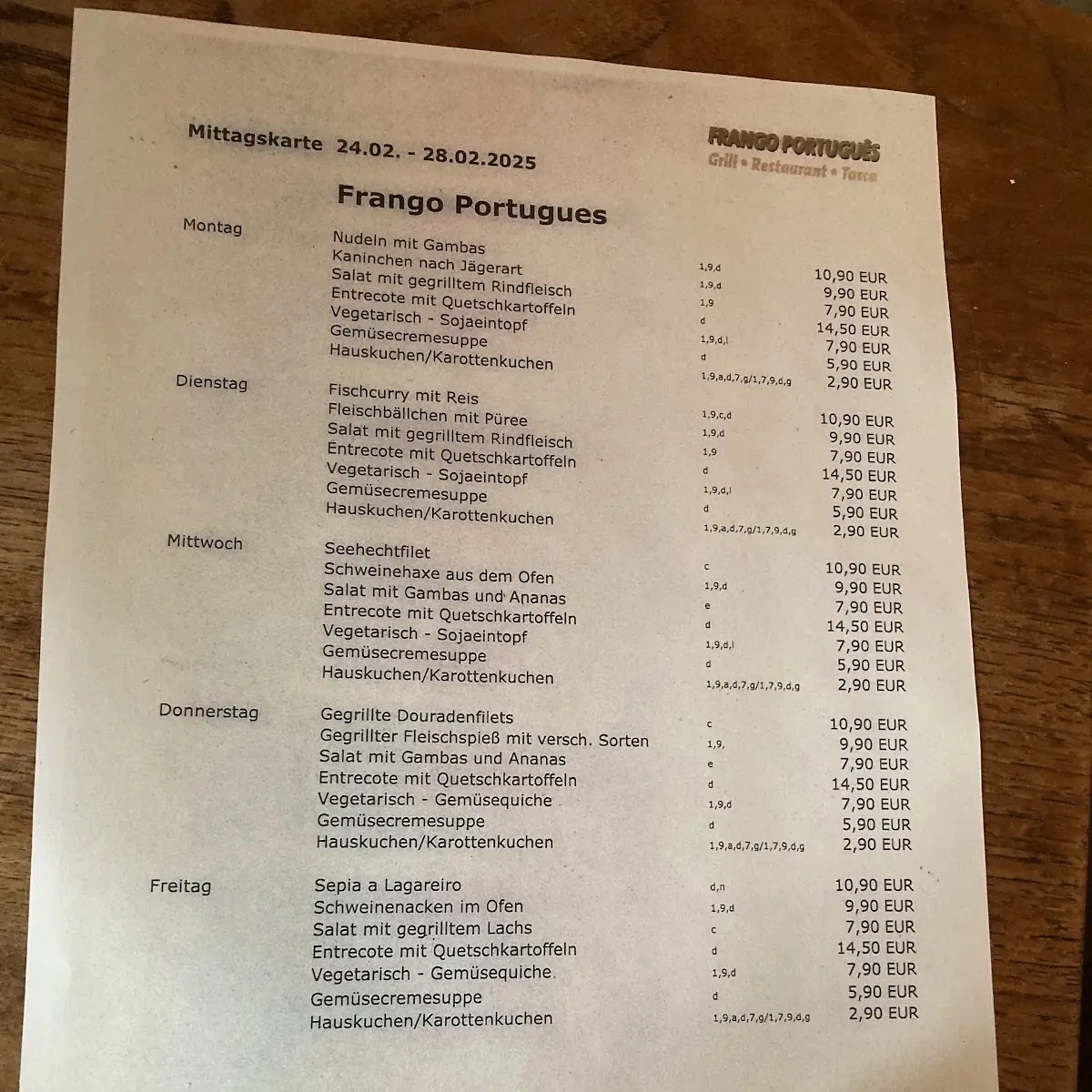 Speisekarte photo 5