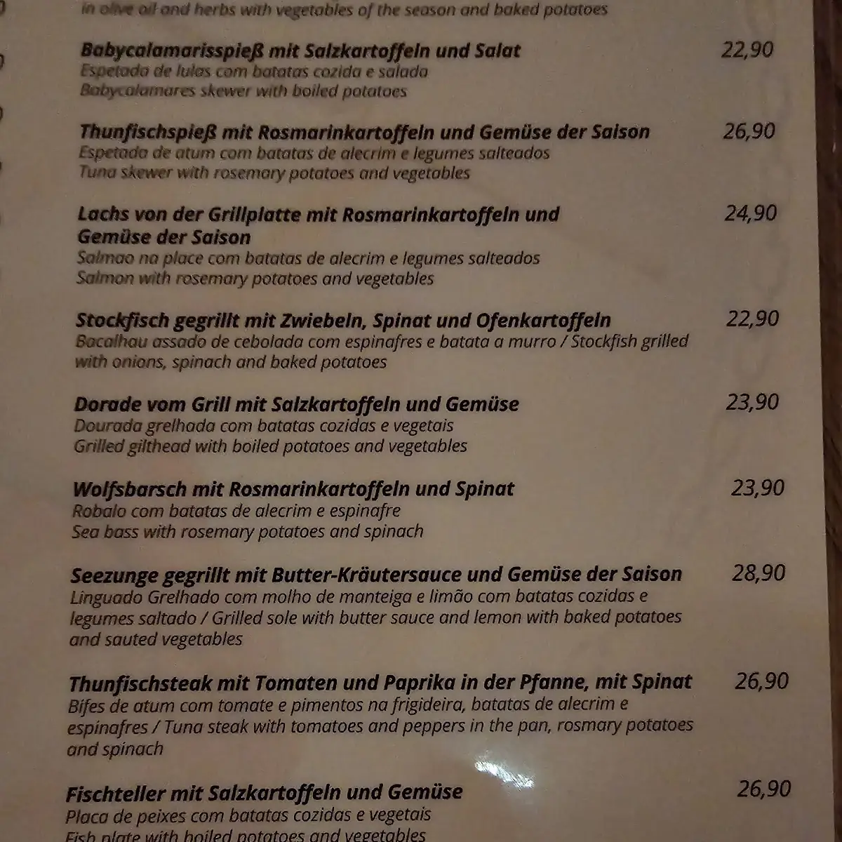 Speisekarte photo 8