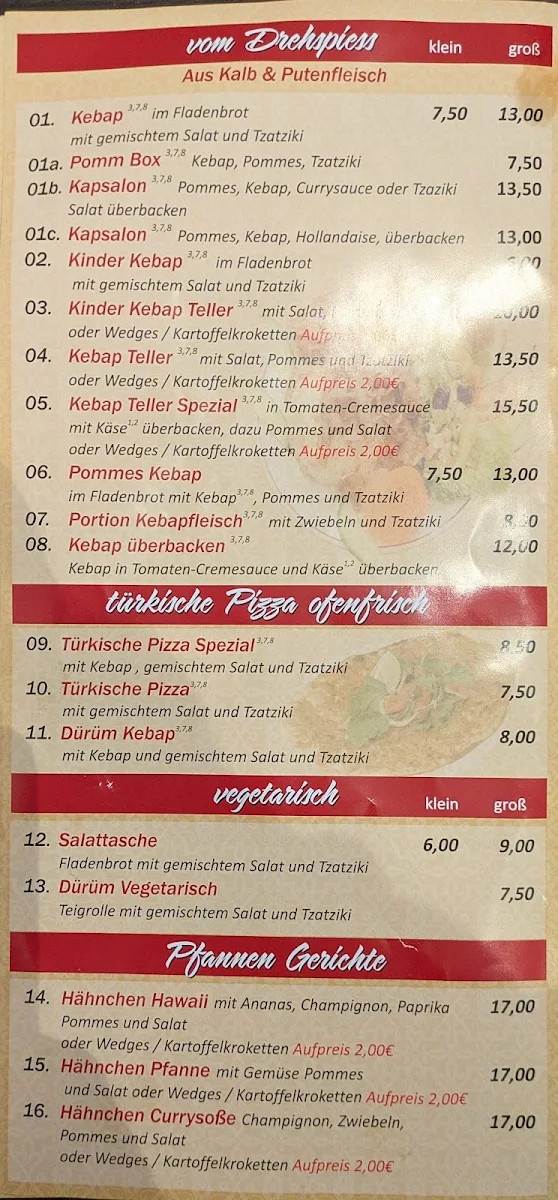 Speisekarte photo 2