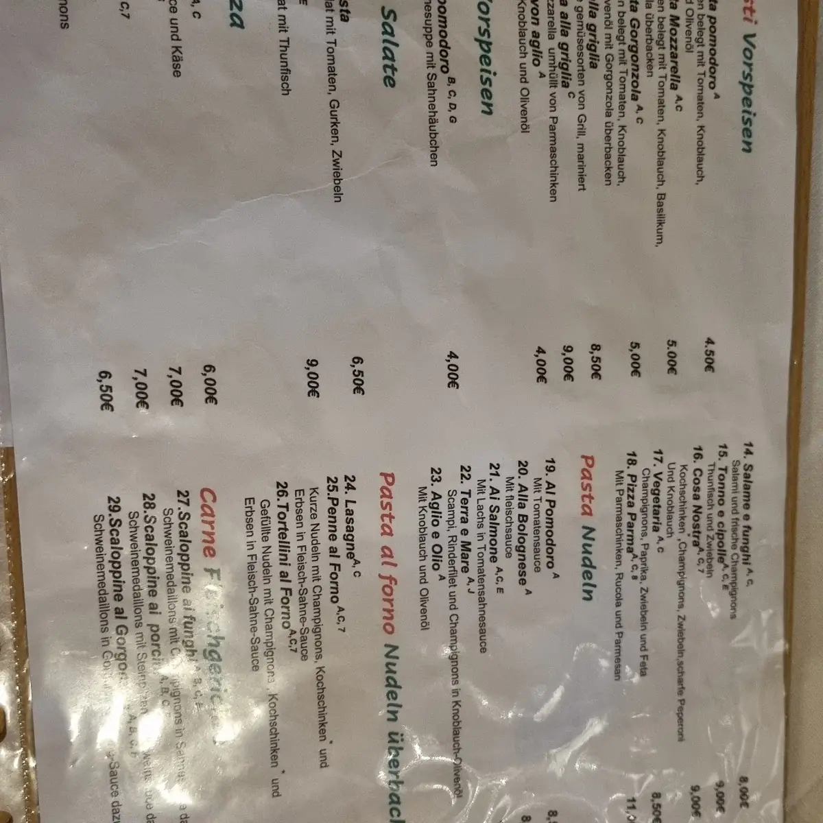 Speisekarte photo 5