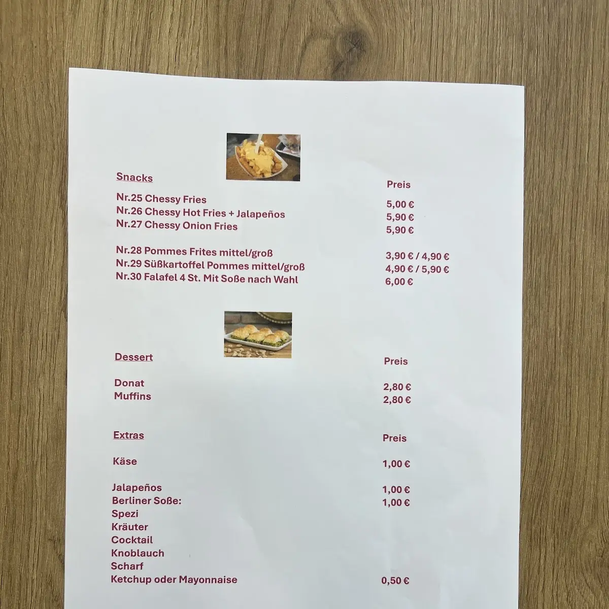 Speisekarte photo 2