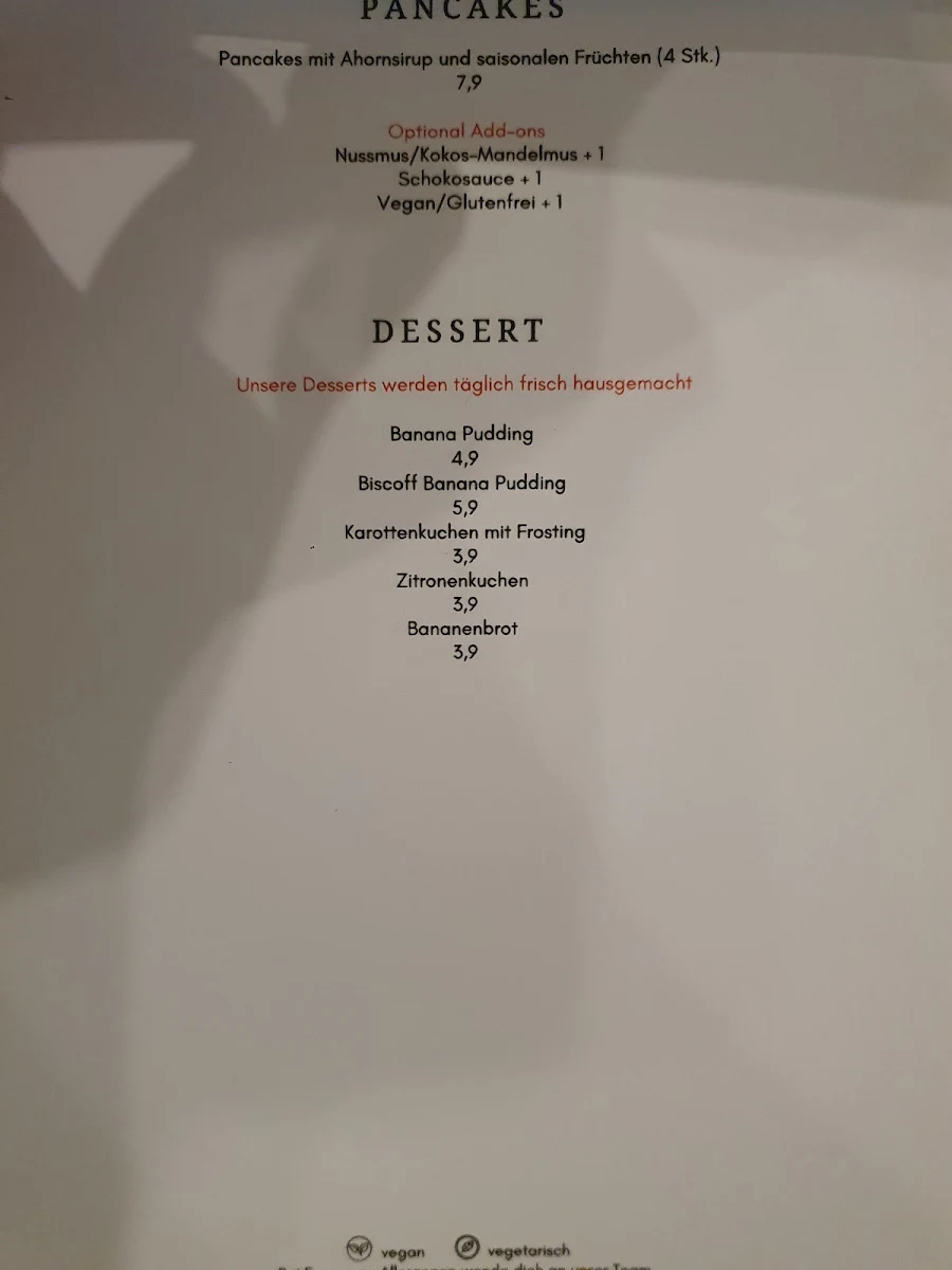 Speisekarte, The Brunch Club