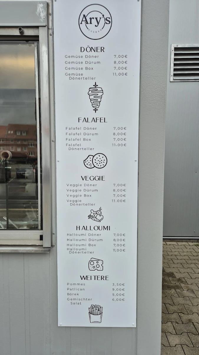 Speisekarte, Ary's Essbar am Bockelsberg