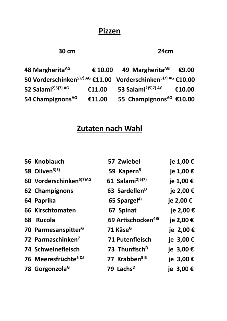 Speisekarte photo 1