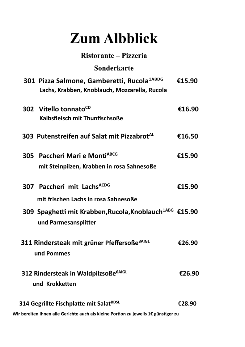 Speisekarte photo 5