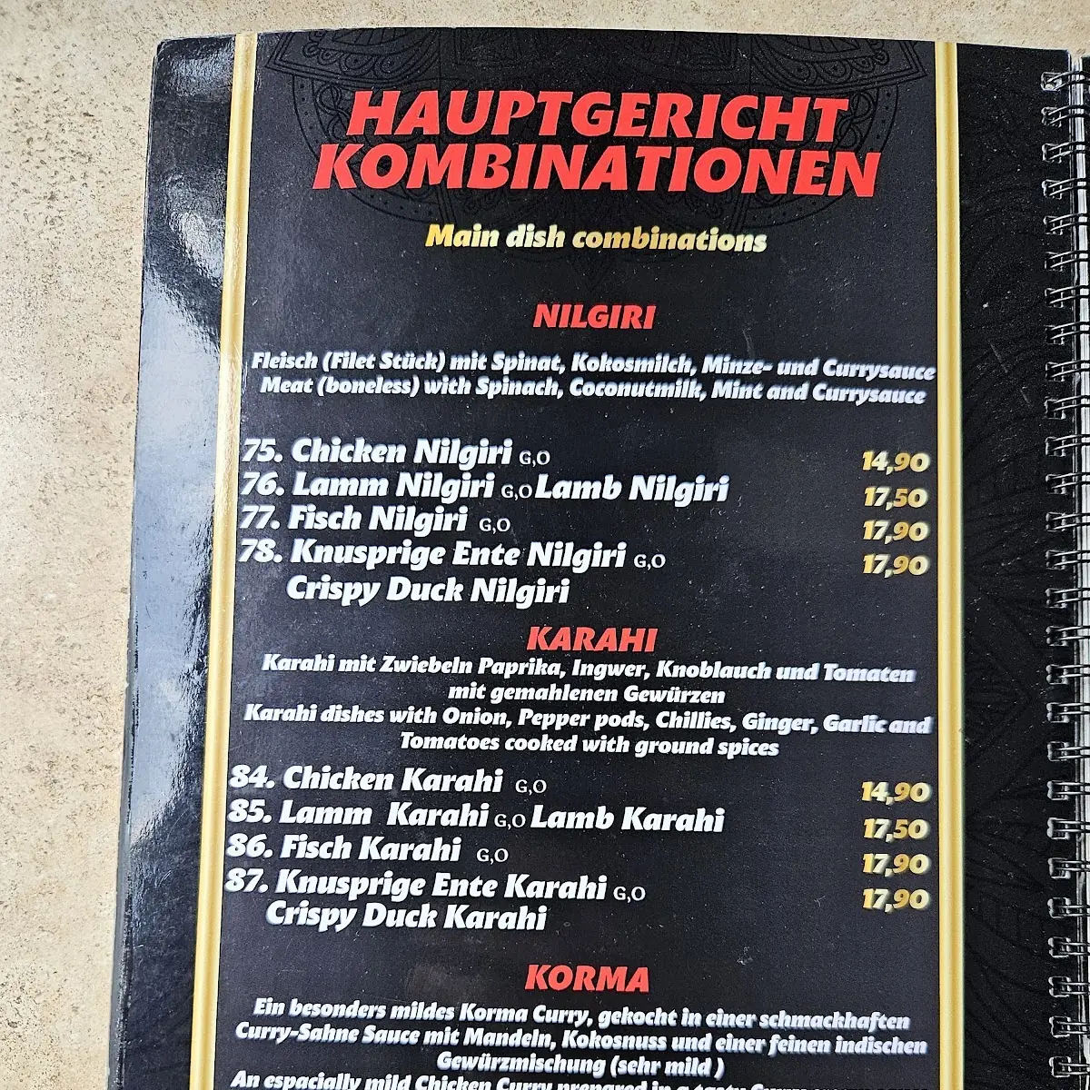 Speisekarte photo 2
