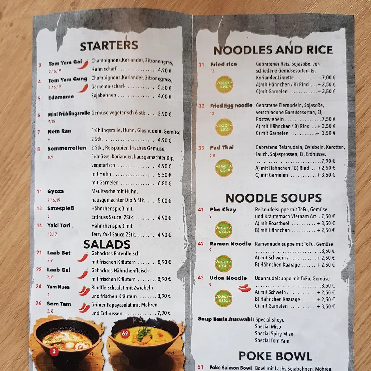 Speisekarte, F.A.K | Fresh Asian Kitchen