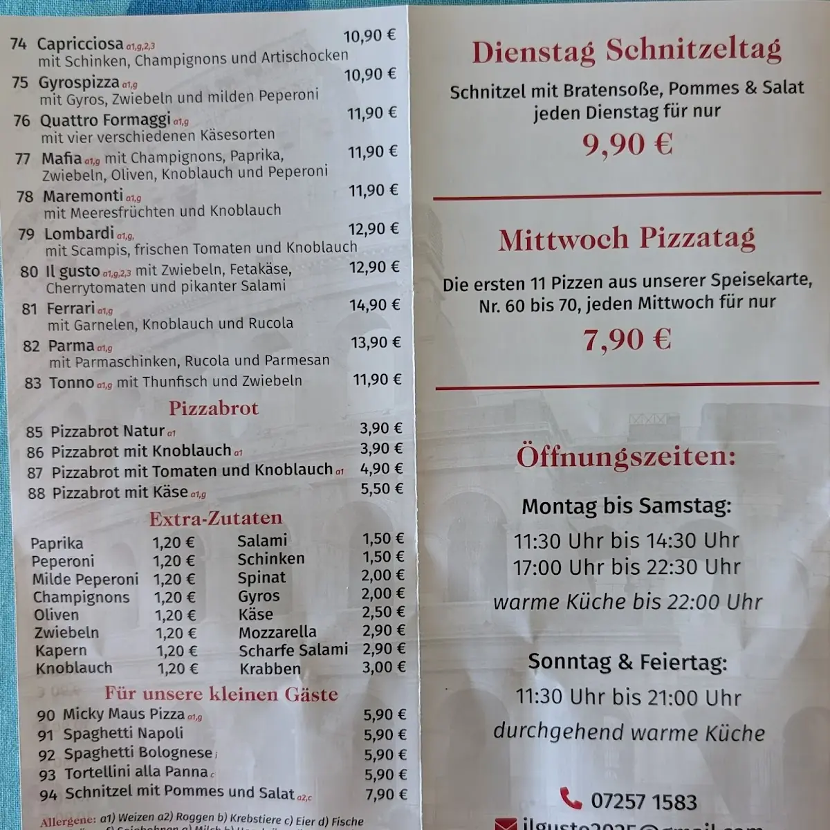 Speisekarte photo 1