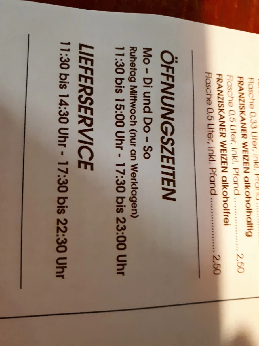 Speisekarte photo 1
