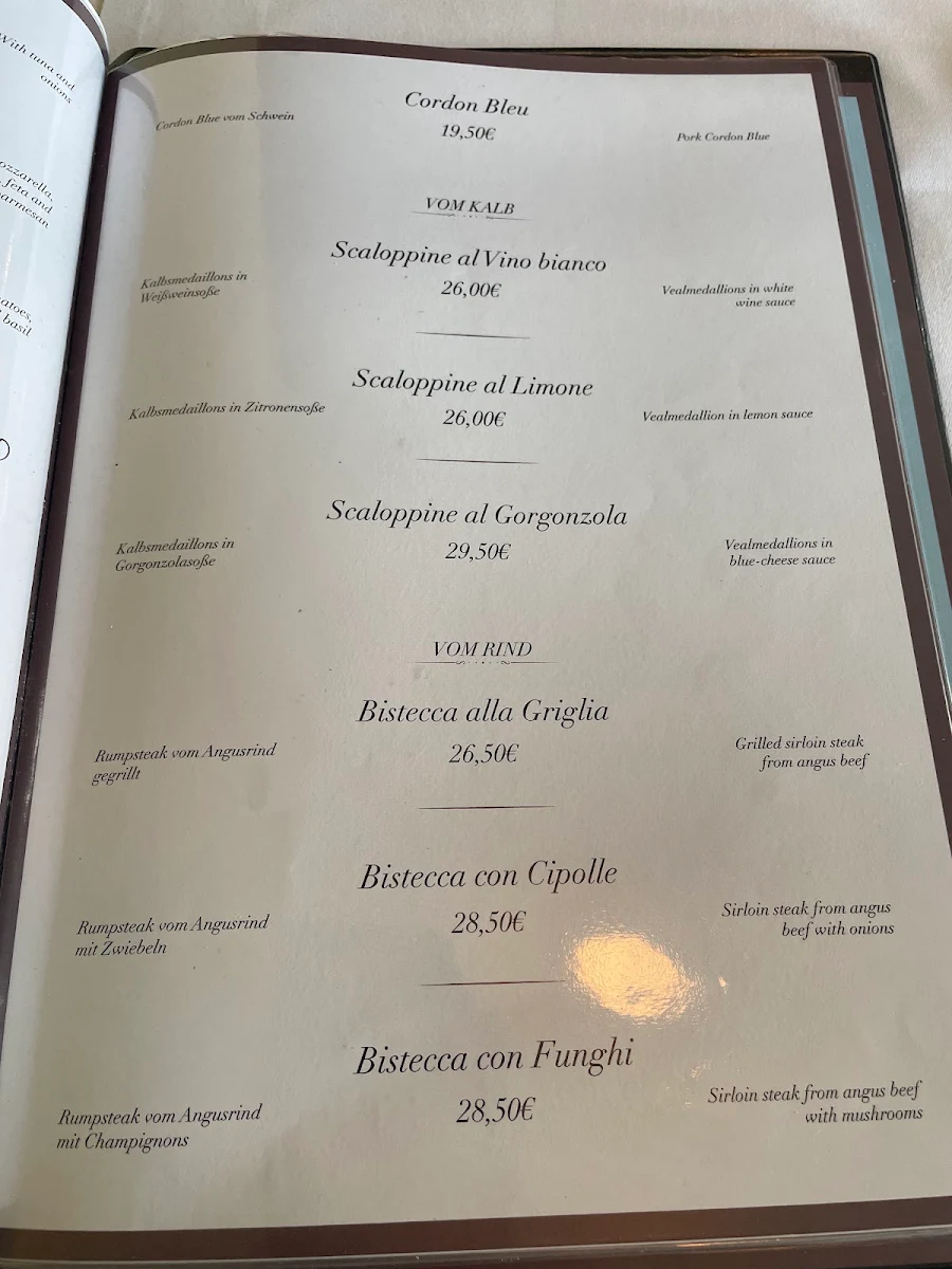 Speisekarte, Pizzeria Holzofen Venezia Kindsbach