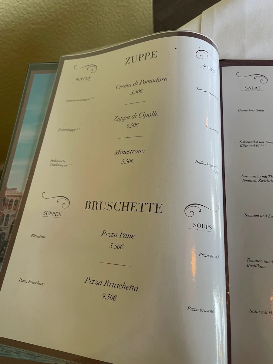 Speisekarte, Pizzeria Holzofen Venezia Kindsbach