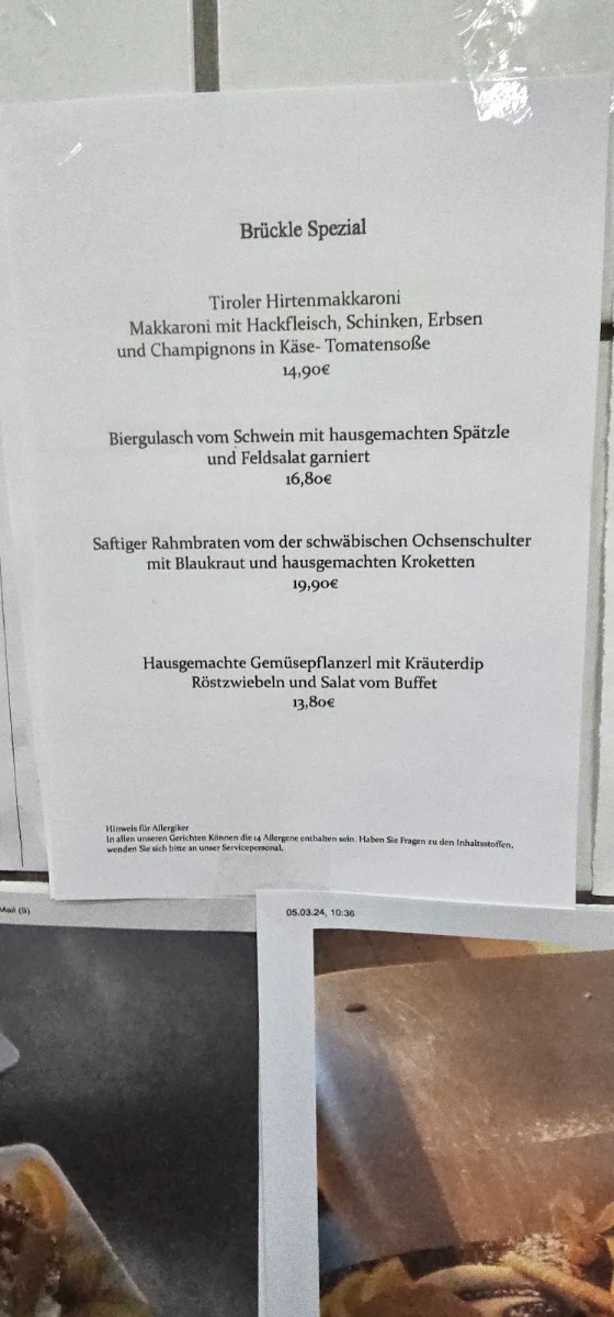 Speisekarte photo 1