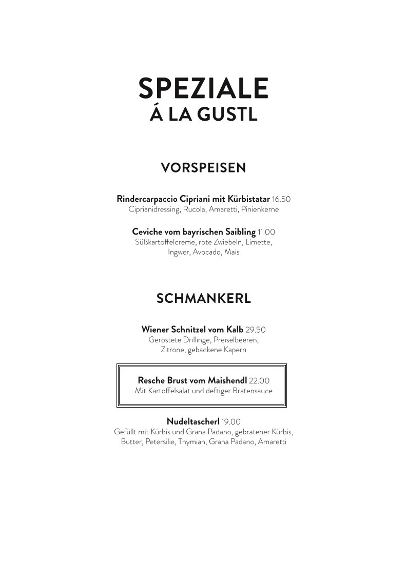Speisekarte photo 4