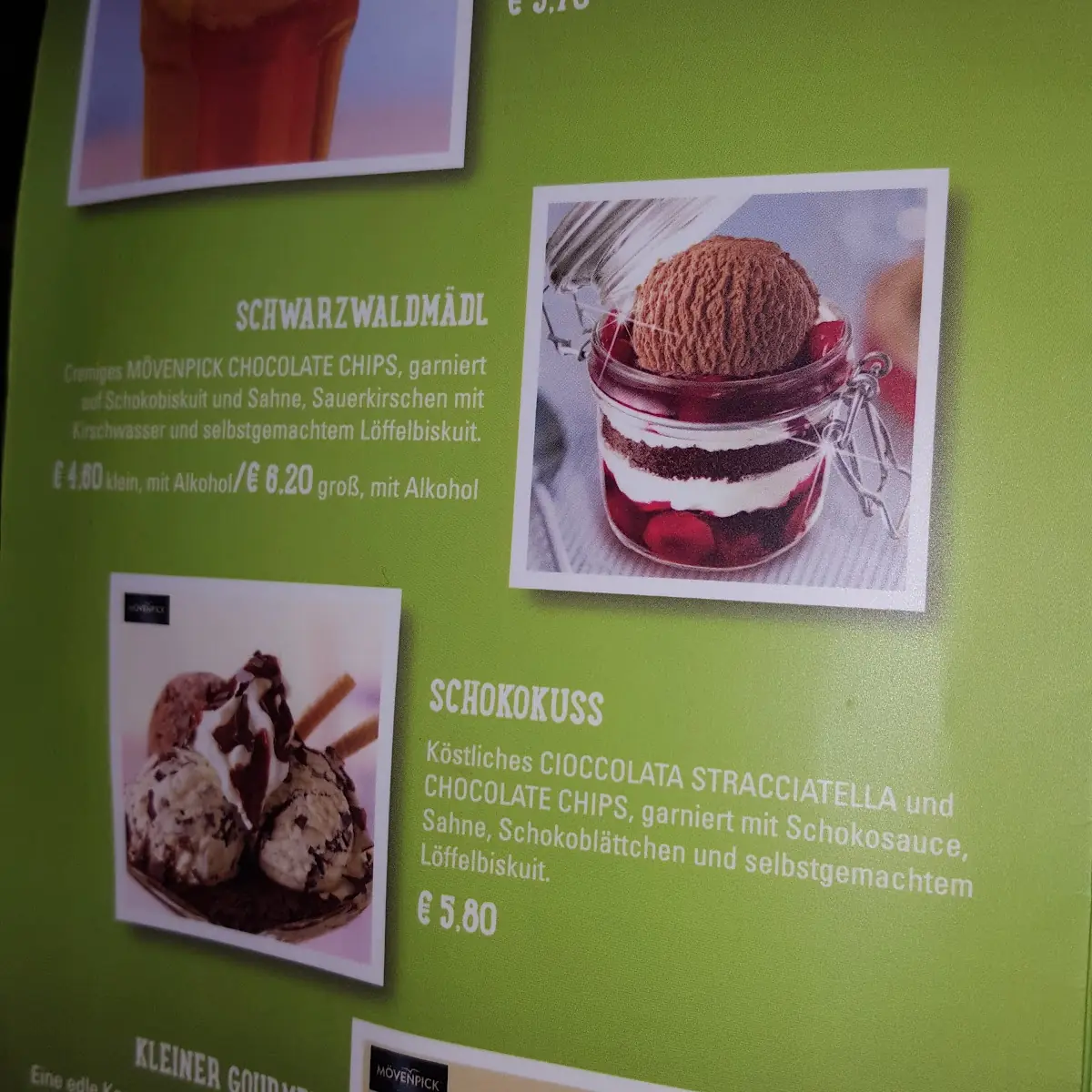 Speisekarte, Bäckerei Dreher