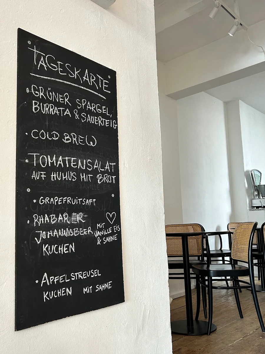 Speisekarte, Café Marktstr.25