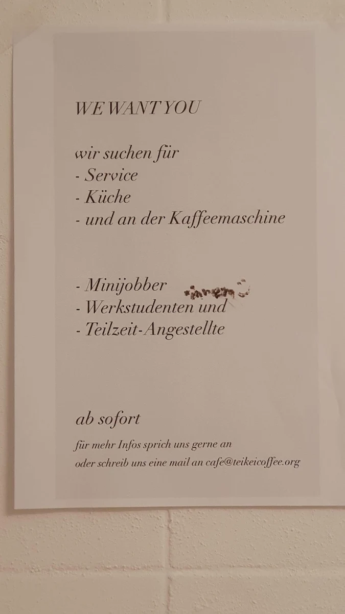 Speisekarte, Café Marktstr.25