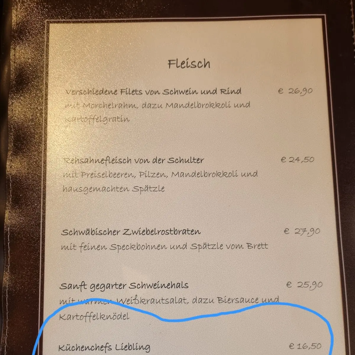 Speisekarte photo 1