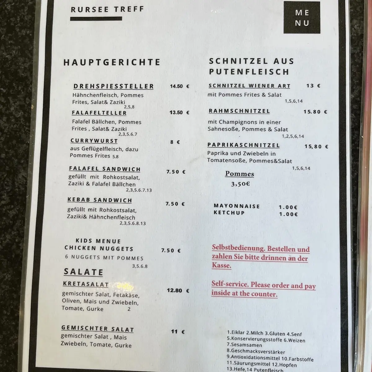 Speisekarte photo 1