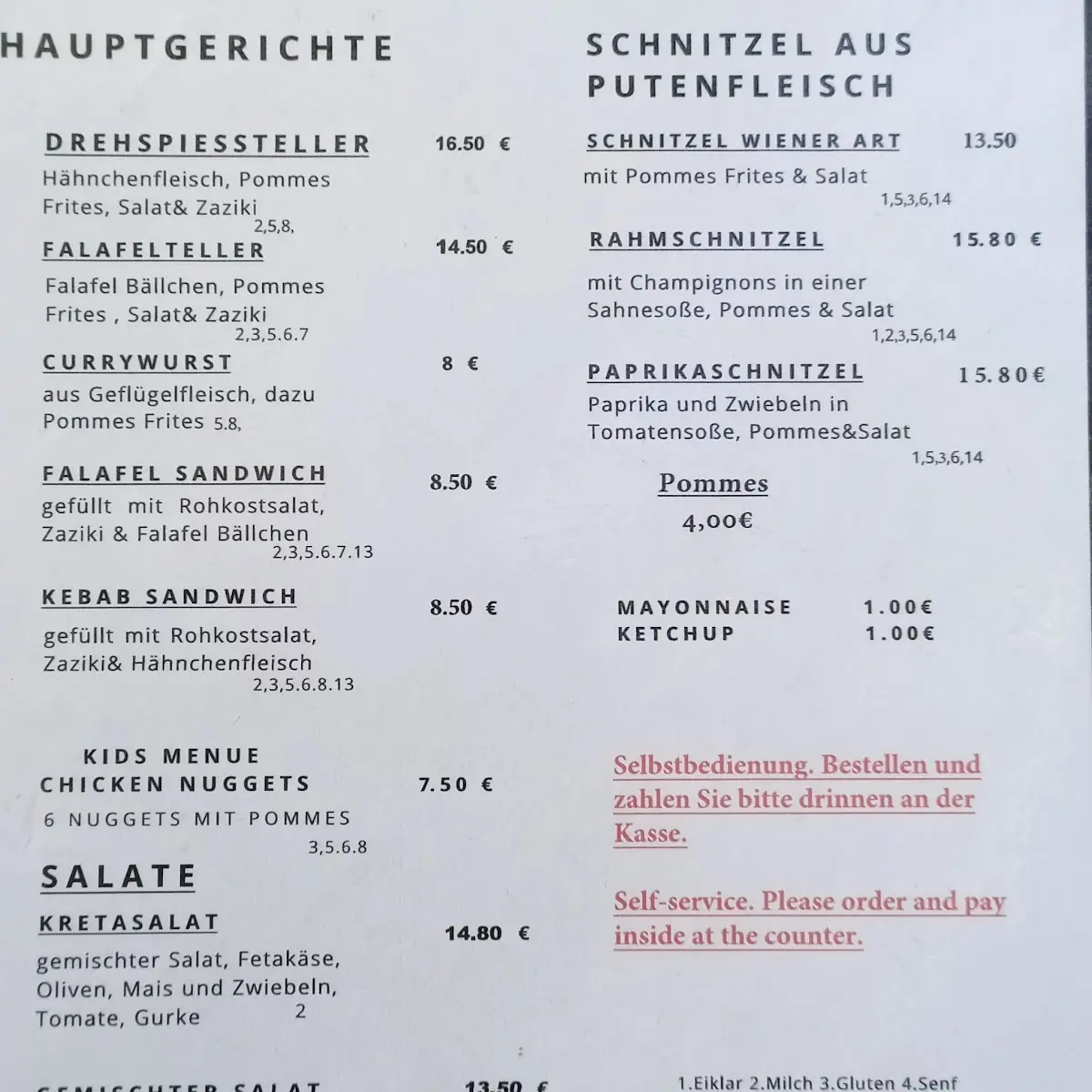Speisekarte photo 3