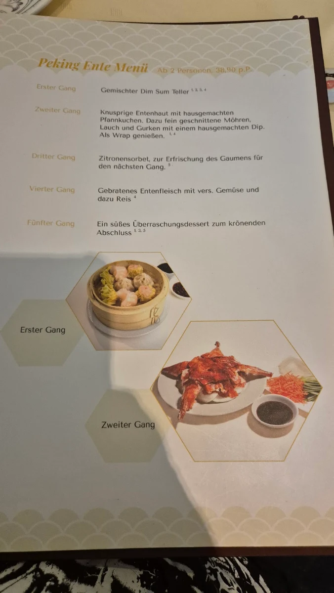 Speisekarte, Dim Sum Gourmet