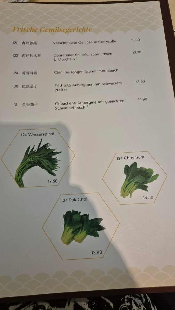 Speisekarte, Dim Sum Gourmet