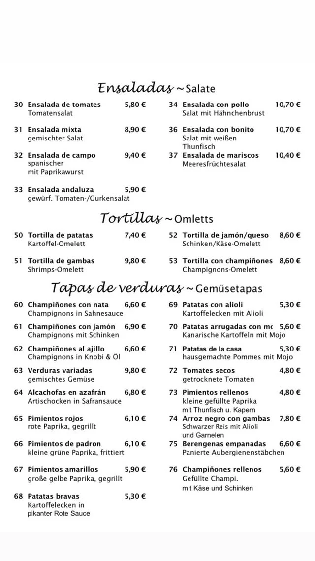 Speisekarte photo 2