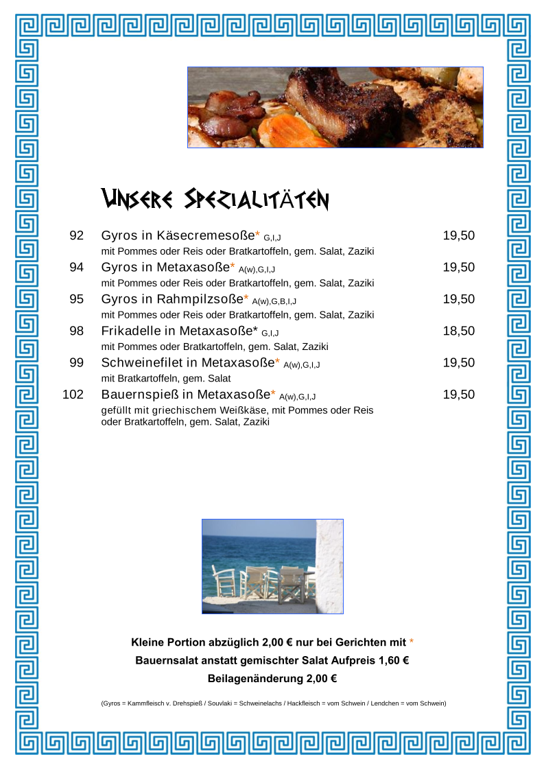 Speisekarte photo 2