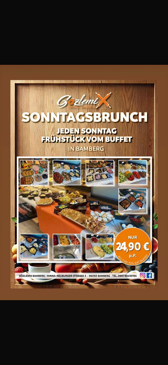 Speisekarte, Gözlemix Bamberg