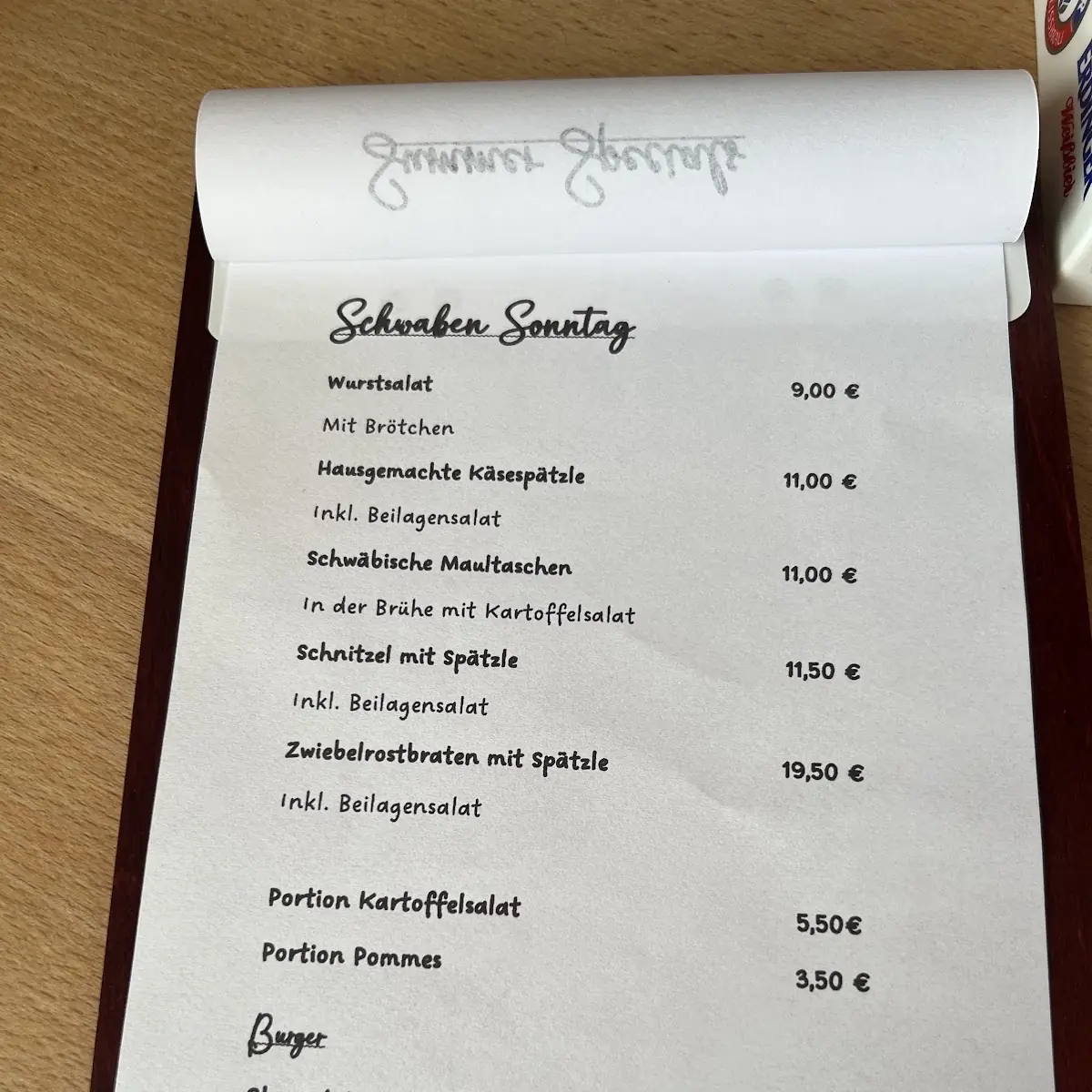 Speisekarte, Southwestern – American Bar & Grill Since 1994