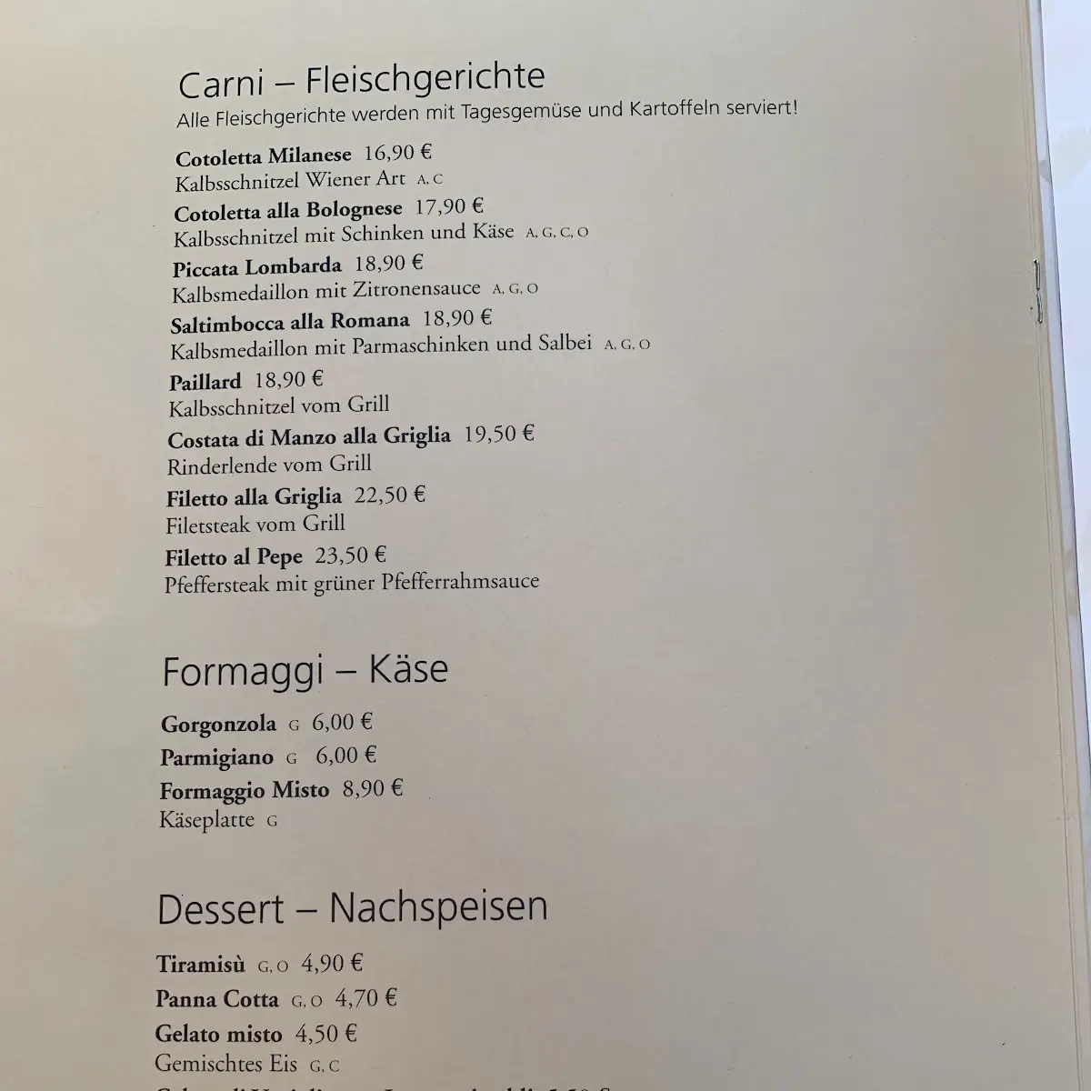 Speisekarte photo 2