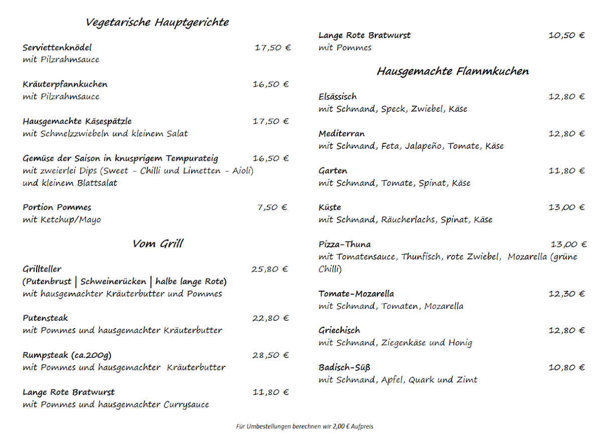 Speisekarte photo 1