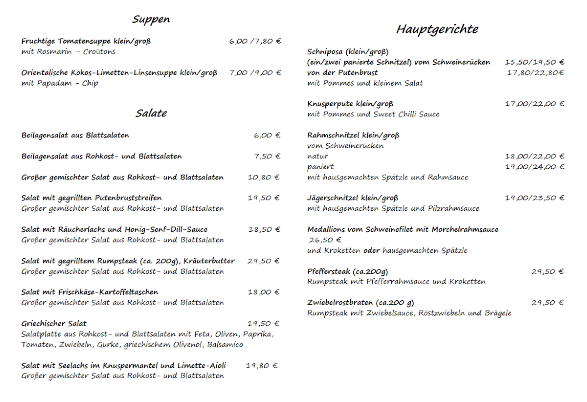 Speisekarte photo 2