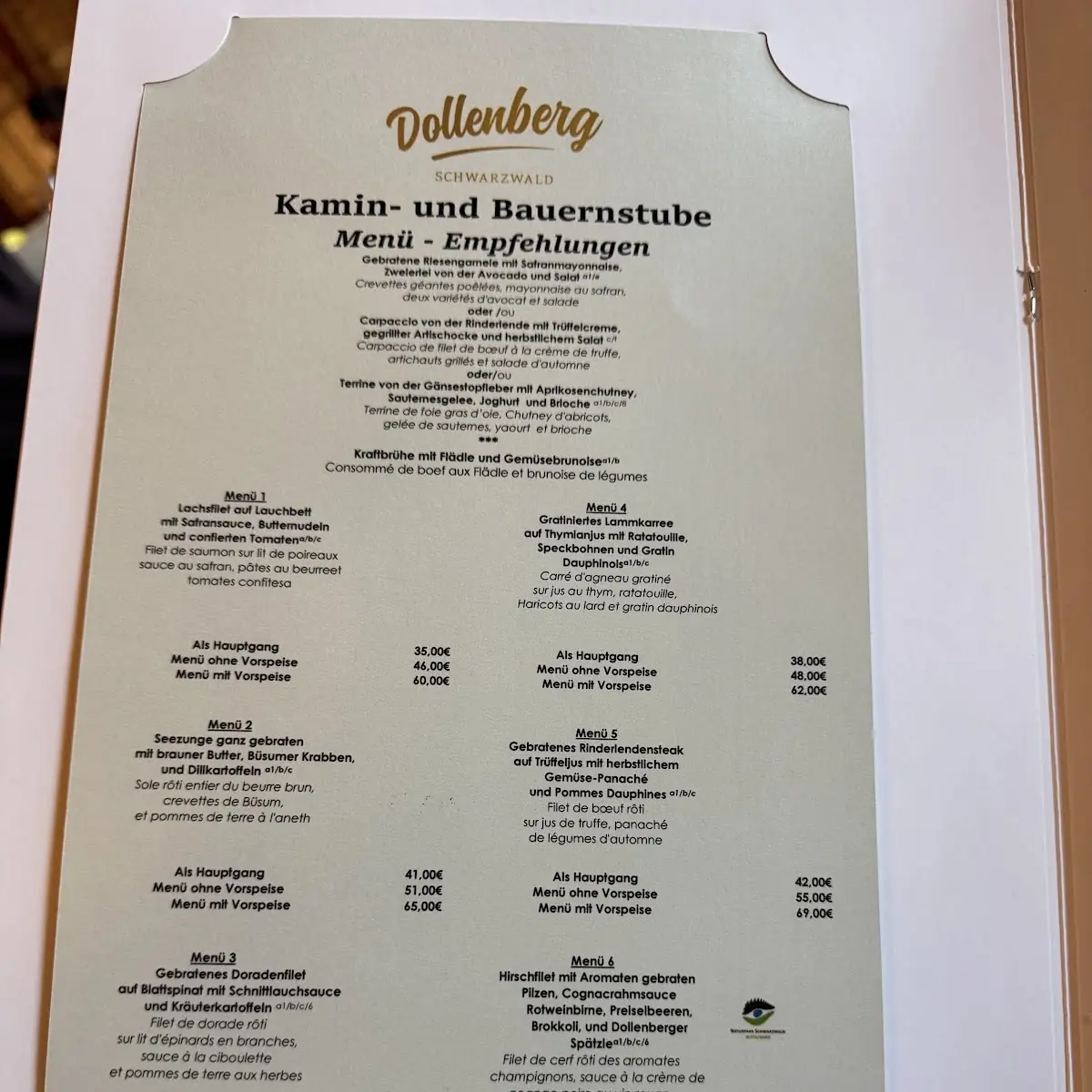 Speisekarte photo 1