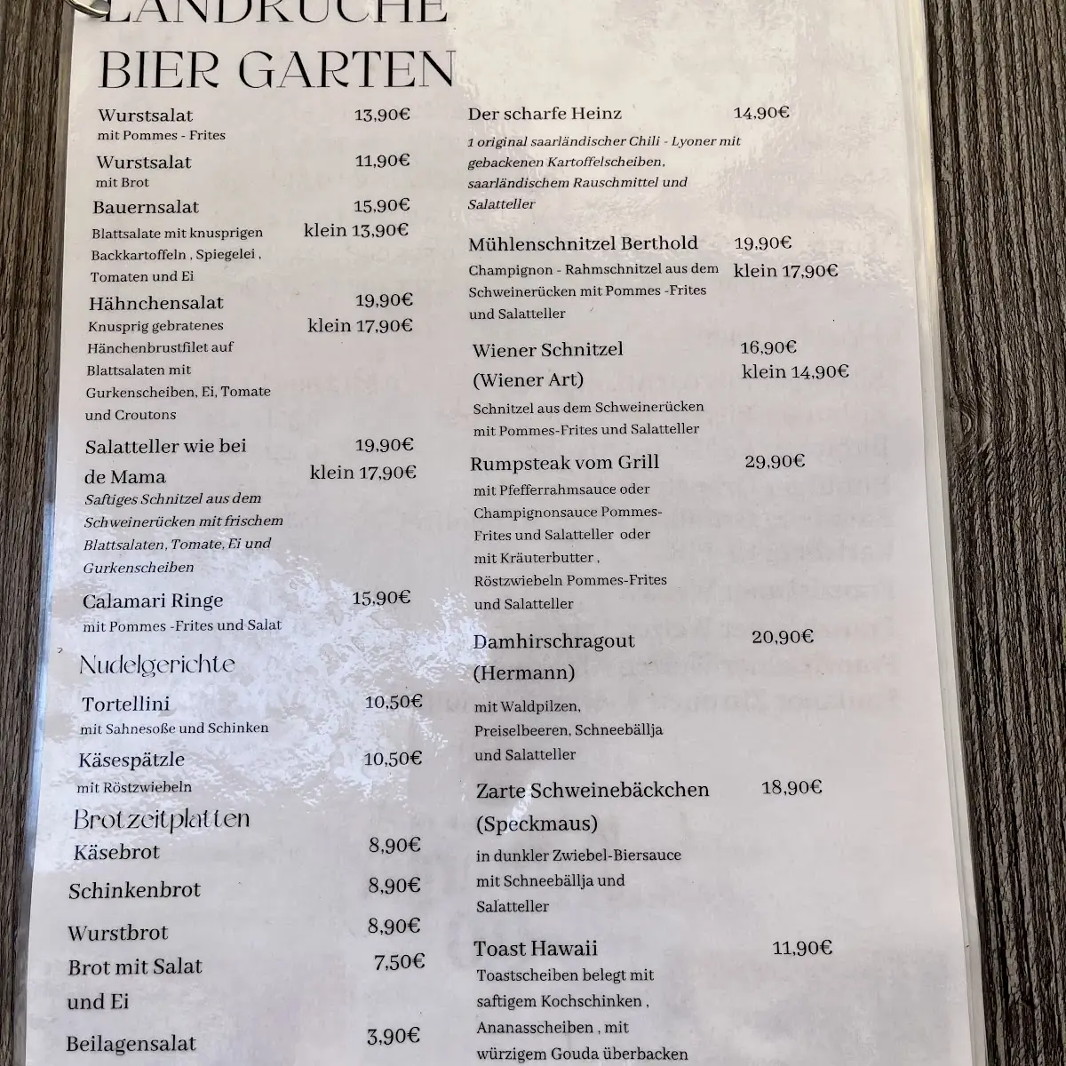 Speisekarte photo 1