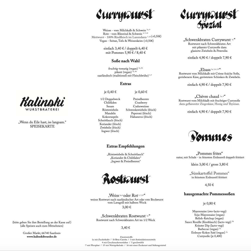 Speisekarte photo 1