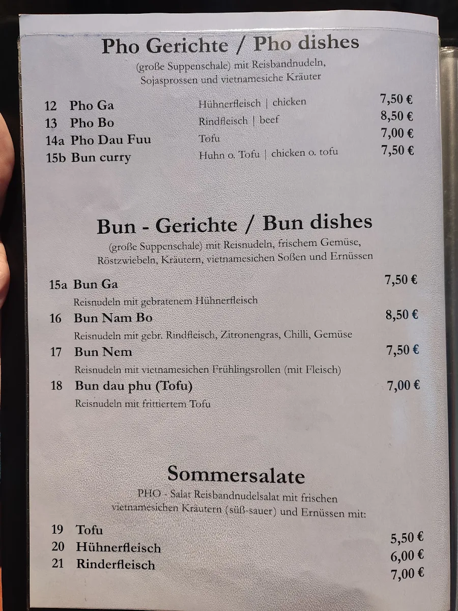 Speisekarte, Schiffe Bistro