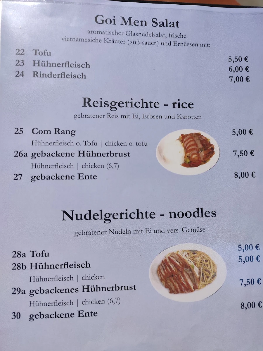 Speisekarte, Schiffe Bistro