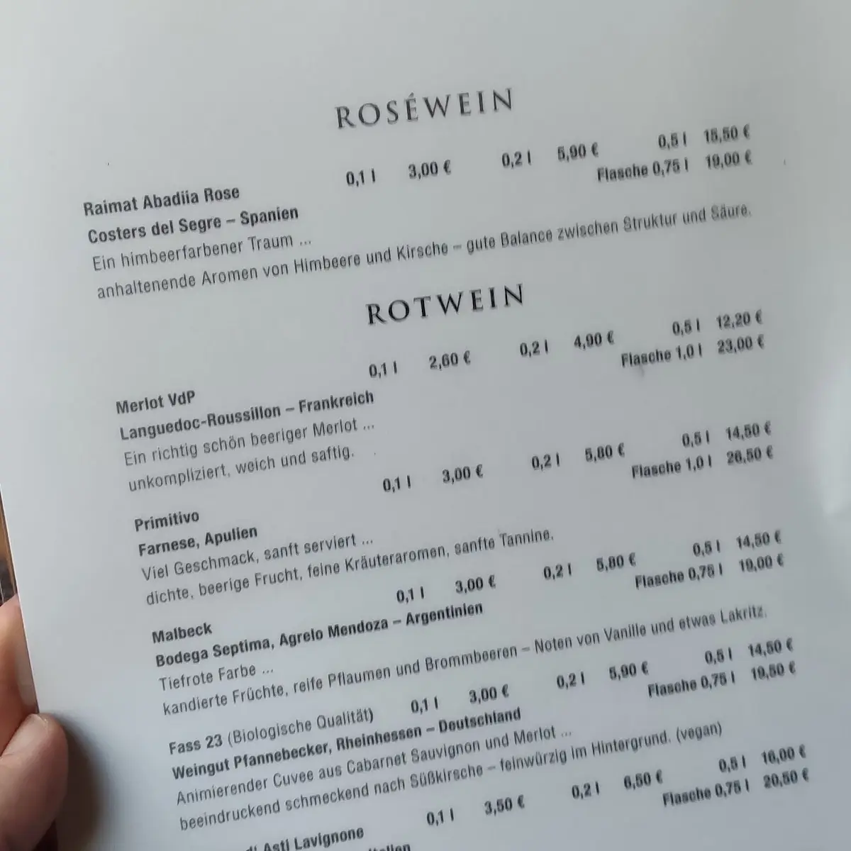 Speisekarte photo 2