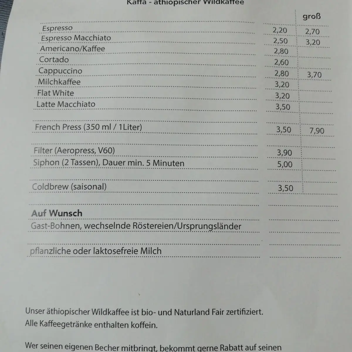 Speisekarte photo 4