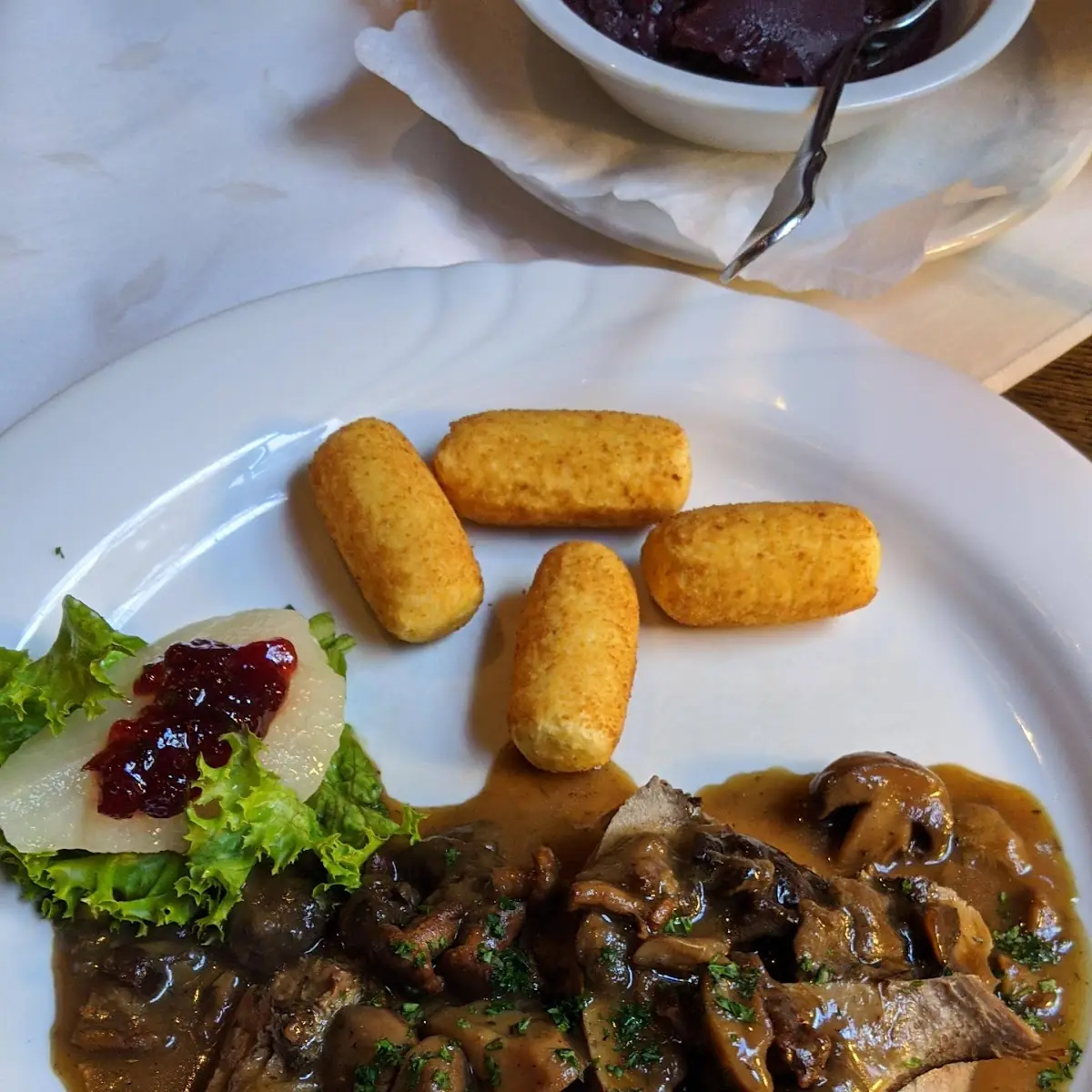 Mit Champignons