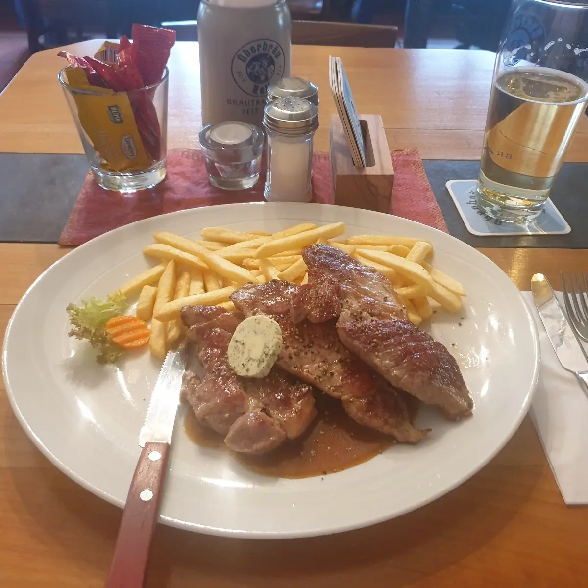 Hacksteak Mit Beilage