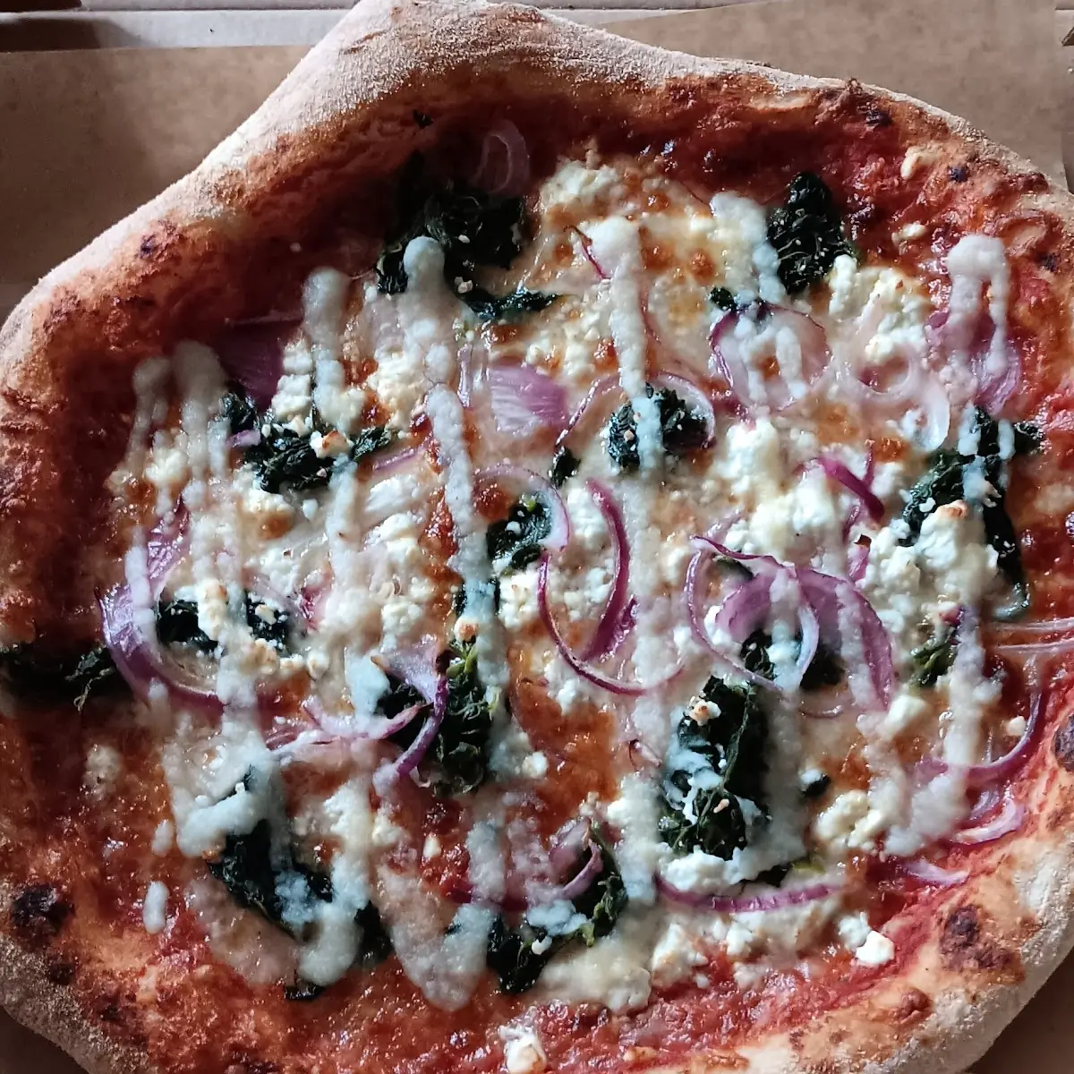 Pizza Mit Spinat